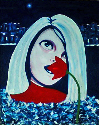 Girl With Red Flower